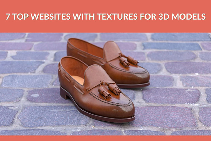 Photoreal 3D Model Of Leather Shoes On A Pavement