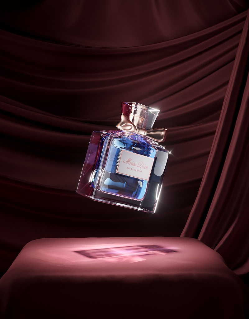 3D Model of a Bottle for Perfumes in Lifestyle Setting