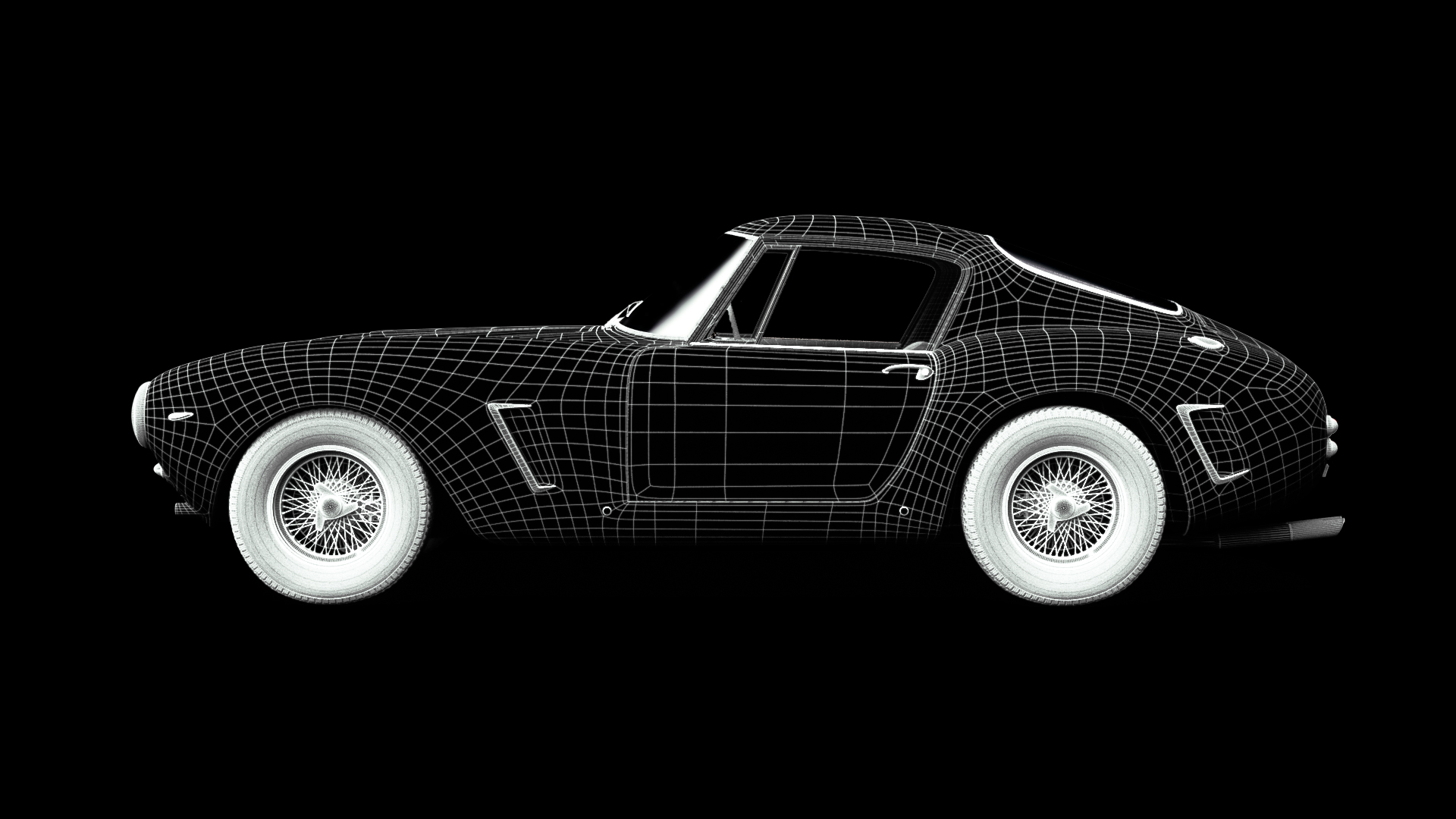 grid of car 3d model