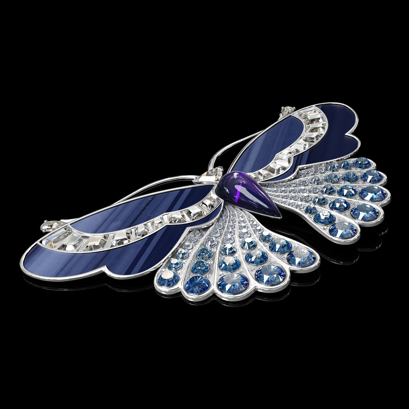 Stunning Brooch 3D Modelling for a Jewelry Advertising Campaign View02